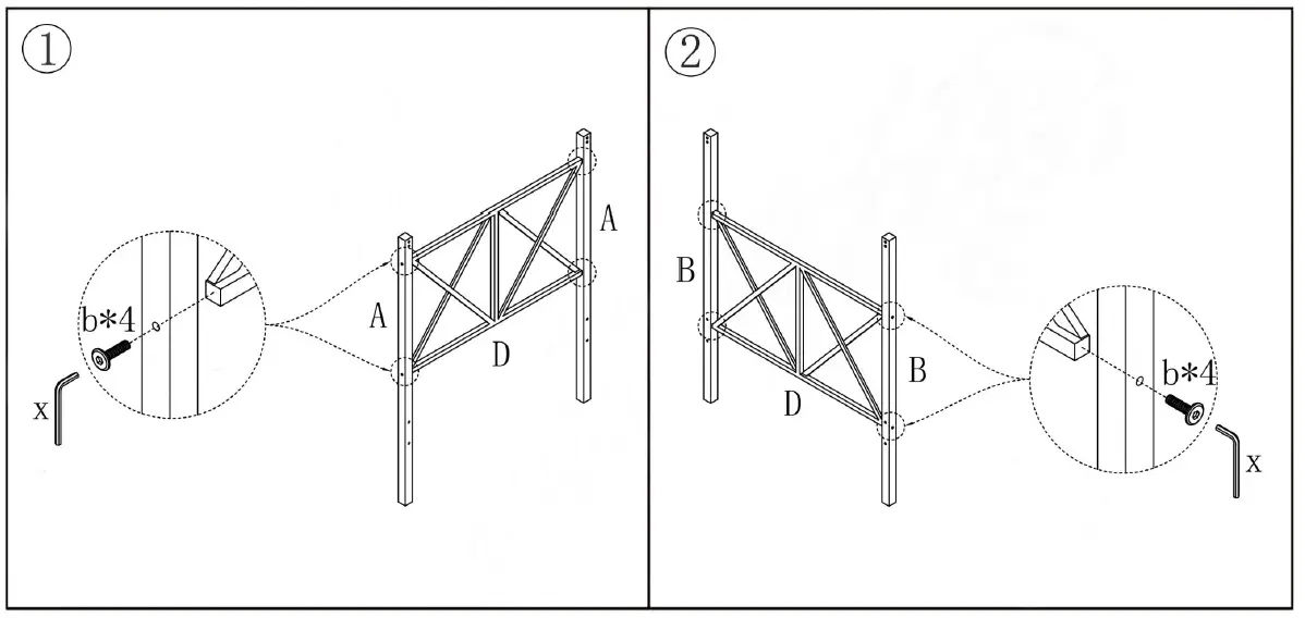 WestSky-747E-BK-Modern-Black-Frame-Meta-Twin-Size-Canopy-Bed-FIG-2