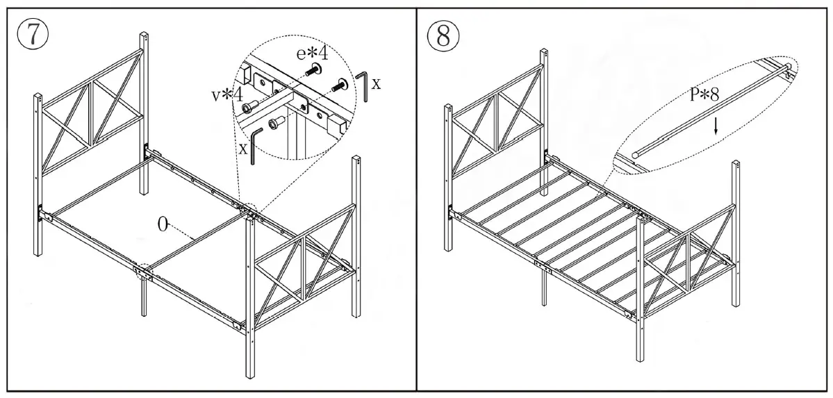 WestSky-747E-BK-Modern-Black-Frame-Meta-Twin-Size-Canopy-Bed-FIG-5