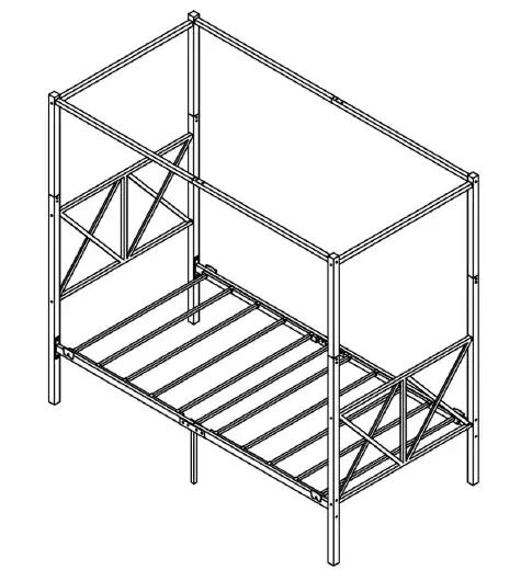 WestSky-747E-BK-Modern-Black-Frame-Meta-Twin-Size-Canopy-Bed-PRODUCT