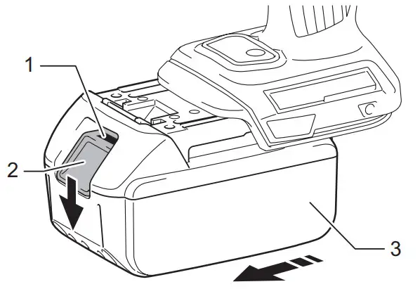makita XDT15 Cordless Impact - . Red indicato