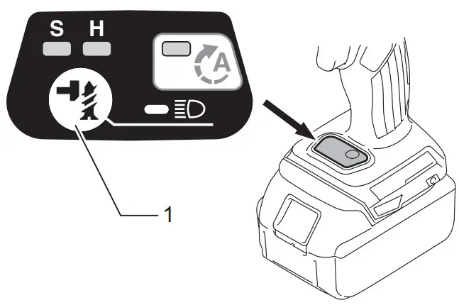 makita XDT15 Cordless Impact - light directly2