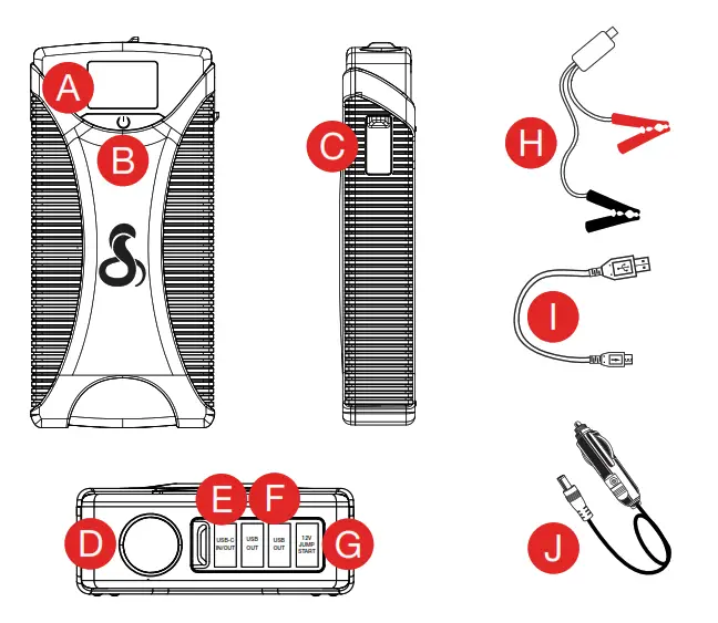 Cobra 1000A Jump Starter - LED Display