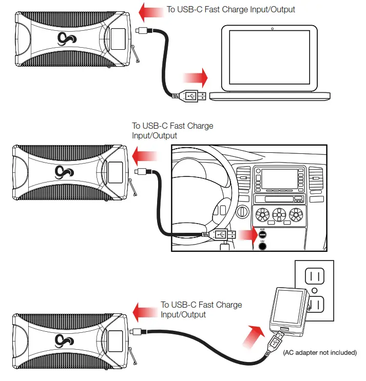 Cobra 1000A Jump Starter - LED USB