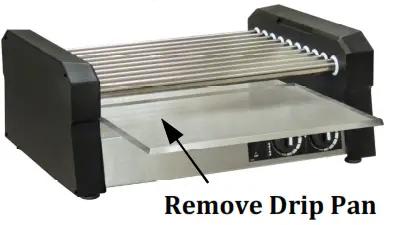 GOLD MEDAL Hot Diggity Pro Series Roller Grills - Side View3