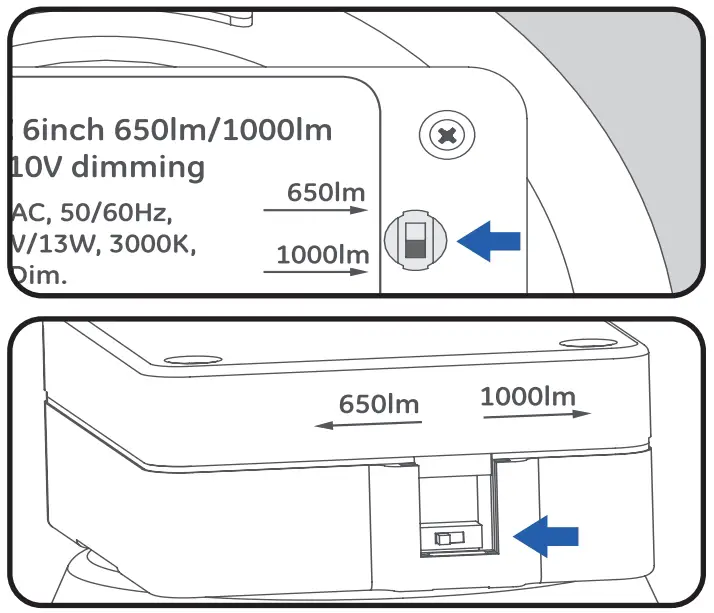 Lumens Setting Switch