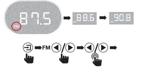I-BOX 79264PI-17 Bedside Non-Ticking LED Backlit Alarm Clock-17