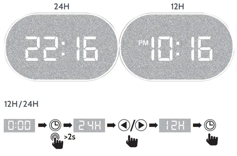 I-BOX 79264PI-17 Bedside Non-Ticking LED Backlit Alarm Clock-9
