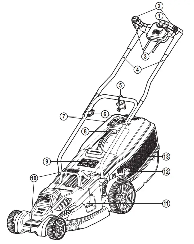 BLACK DECKER BEMW461BH Electric rotary mower 1400 W