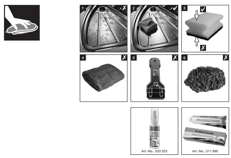 BLANCO CLASSIMO-IF Stainless Steel Brushed Finish Washbasin - fig 1