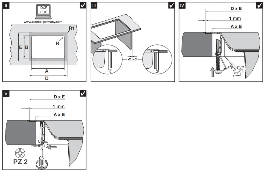 BLANCO CLASSIMO-IF Stainless Steel Brushed Finish Washbasin - fig 5