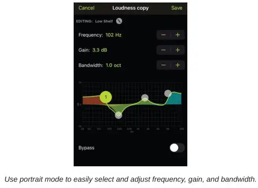 ShurePlus PLAY Mobile Listening App - Use Screen Orientation to Adjust EQ 1