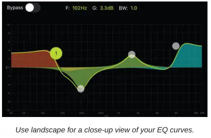 ShurePlus PLAY Mobile Listening App - Use Screen Orientation to Adjust EQ 2
