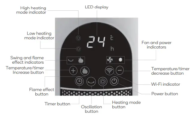 kogan-KASTHFP2KWA-Smarterhome-2000W-Tower-Heater-fig-3