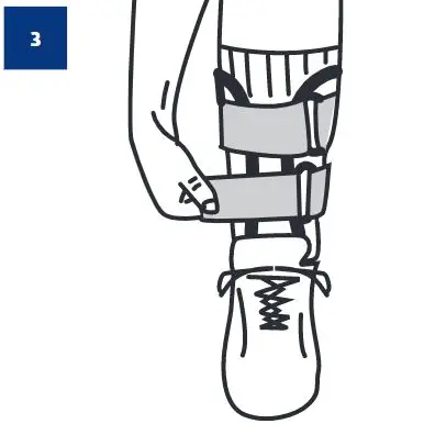 DJO Surround Ankle Brace Instruction Manual - Apply pressure to the sides of the therapeutic bag to allow even flow of pressure within the plastic shell