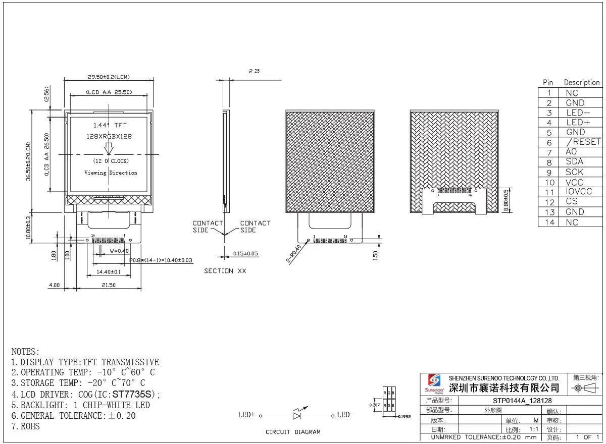 Sureno-STP0144A-128128-Series-TFT-LCD-Panel-fig-2