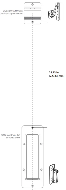 BOSE WMB2 MA12 Pitch Lock Upper Bracket - Pivot Bracket