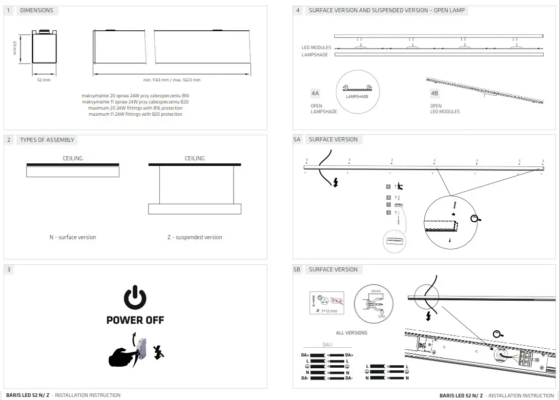 LENA LIGHTING BARIS LED 52 Architectural Lighting - fig