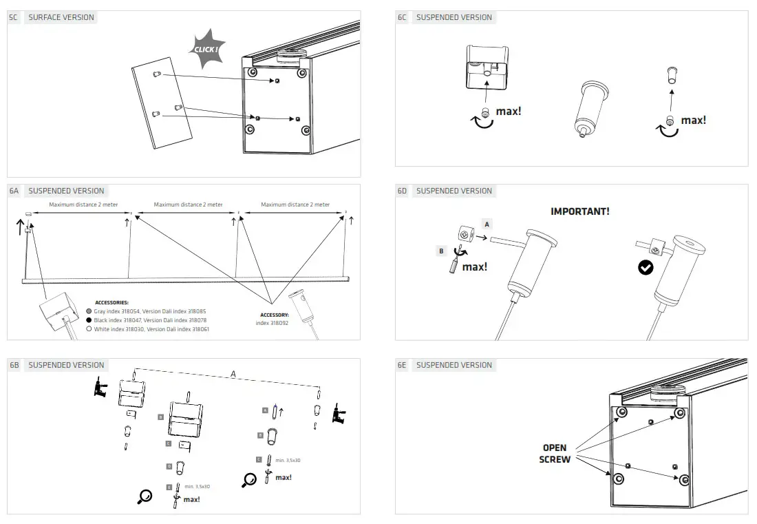 LENA LIGHTING BARIS LED 52 Architectural Lighting - fig1