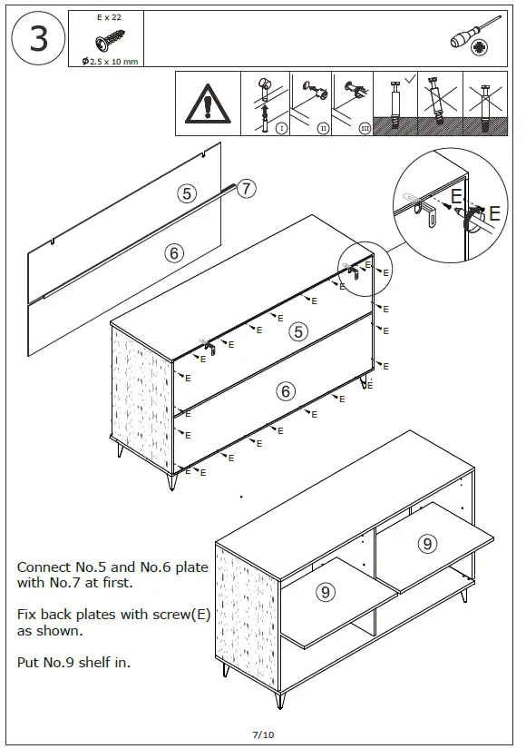 FUFU&GAGA LJY-KF020283-01 4-Door Storage Dining Buffet 5