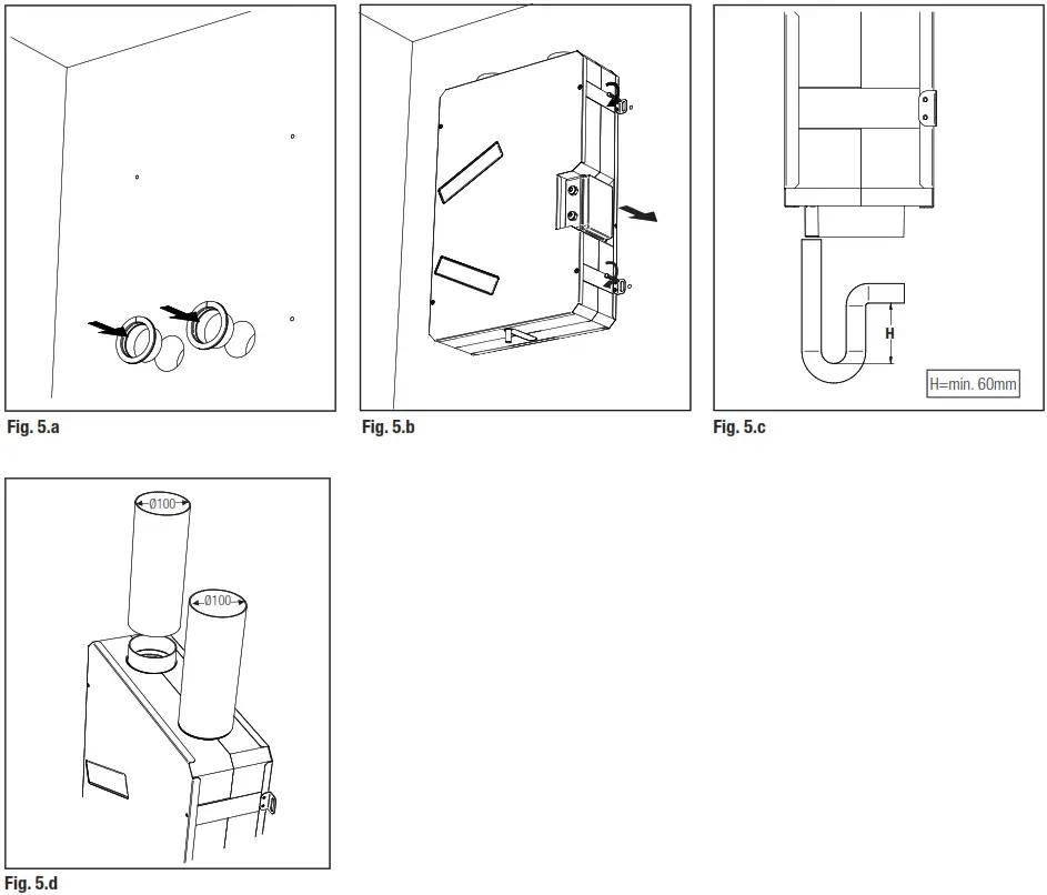 aerauliqa QR120P W Heat Recovery Ventilation Unit - Wall installation