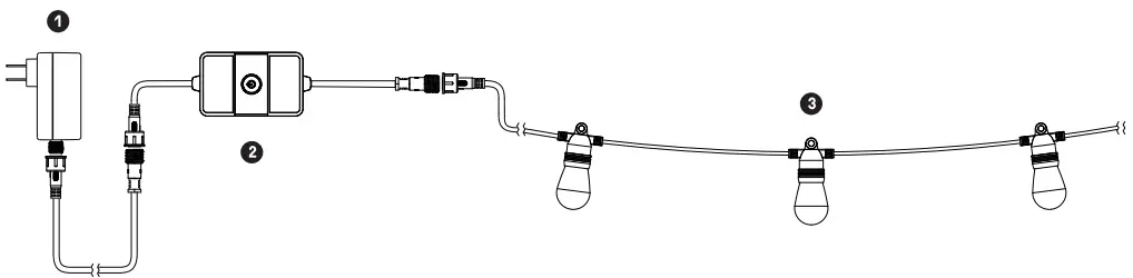 Dals Lighting ORION DCP STG48 Outdoor String Light-