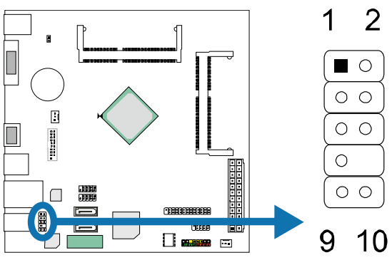 BIOSTAR J3160NH Intel Celeron Motherboard - Audio Header