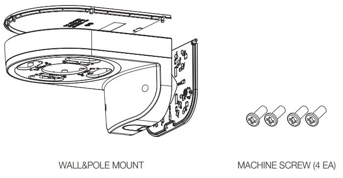 Hanwha Techwin SBP 160WMW1 Wall and Pole Mount - Package