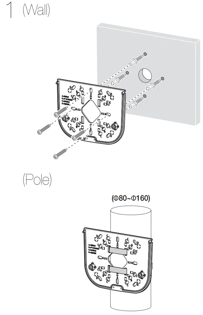 Hanwha Techwin SBP 160WMW1 Wall and Pole Mount - fig