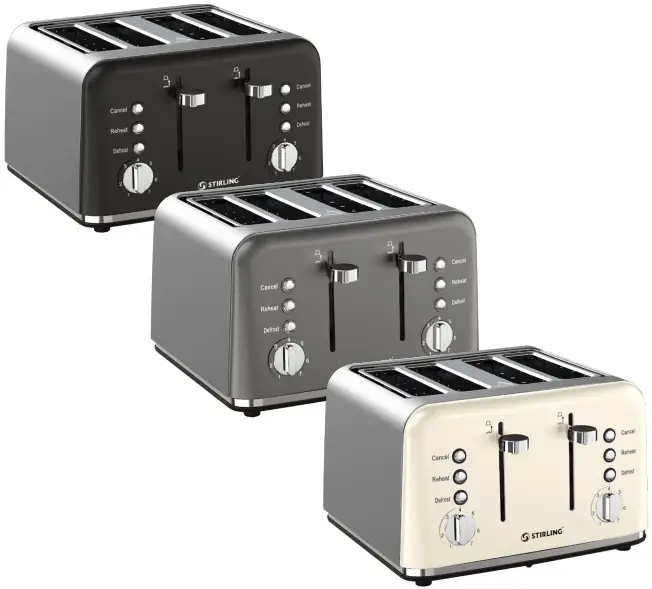 STIRLING T4SLKS BB Designer 4 Slice Toaster
