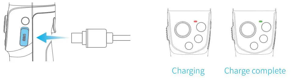 FEIYUTECH Vlog Pocket 2 Foldable Smartphone Gimbal - Charging