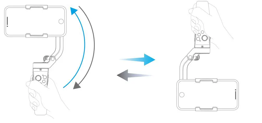 FEIYUTECH Vlog Pocket 2 Foldable Smartphone Gimbal - Landscape Switching