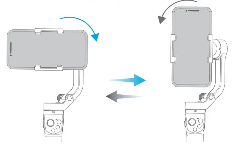 FEIYUTECH Vlog Pocket 2 Foldable Smartphone Gimbal - Landscape and portrait shot switching