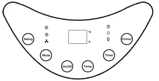 electriQ Bladeless Heater with Ambient Light-SETTINGS