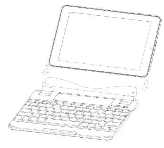 ProFolio BT710 Notebook Style Bluetooth Keyboard - iPad without the Protective iPad Cover 1