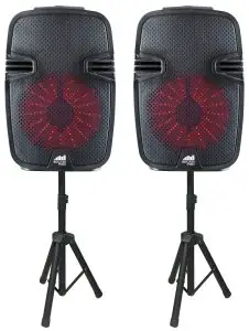 naxa NDS-8007D 8 Inch Portable Dual Speakers with Bluetooth