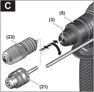 BOSCH PBH Hammer drill Instructions C