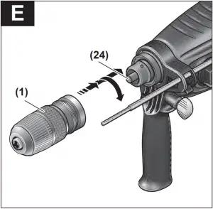 BOSCH PBH Hammer drill Instructions E
