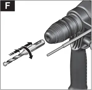 BOSCH PBH Hammer drill Instructions F