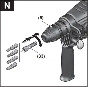 BOSCH PBH Hammer drill Instructions N