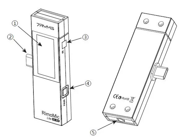 7RYMS D11059B RimoMic Lite UC Streaming and Video Mini Wireless Microphone fig4