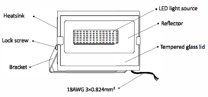 Ustellar UT88861A LED Flood Light fig 1