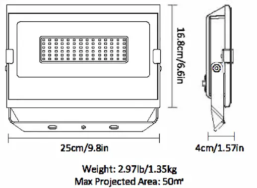 Ustellar UT88861A LED Flood Light fig 3