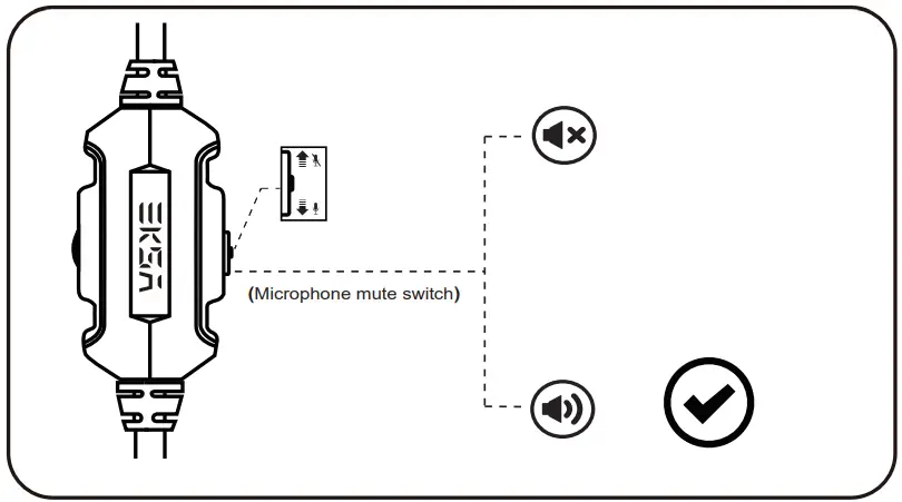 EKSA E1000 USB Gaming Headset - microphone