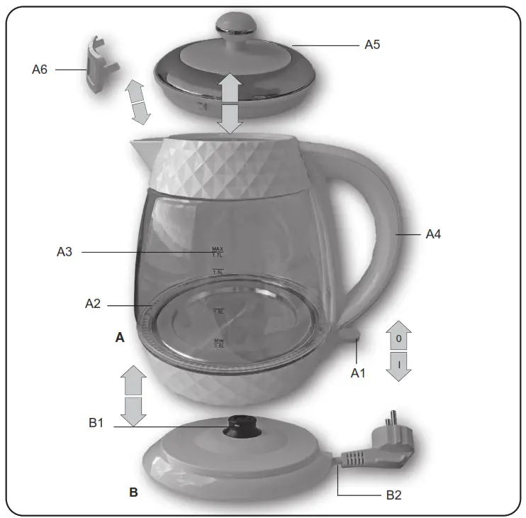 eta 3154 Electric Glass Water Kettle