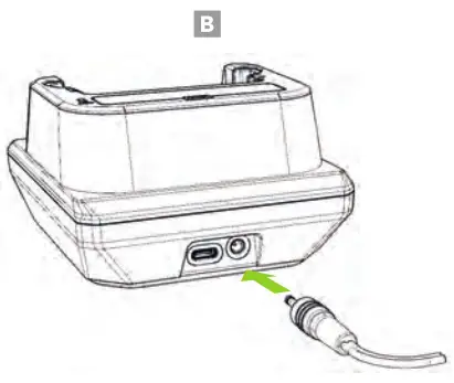 KOAMTAC 933455 SKX SmartSled Charging Cradle - DC Connector