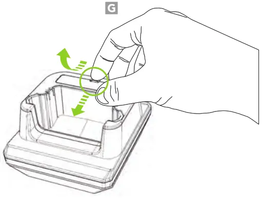 KOAMTAC 933455 SKX SmartSled Charging Cradle - upwards