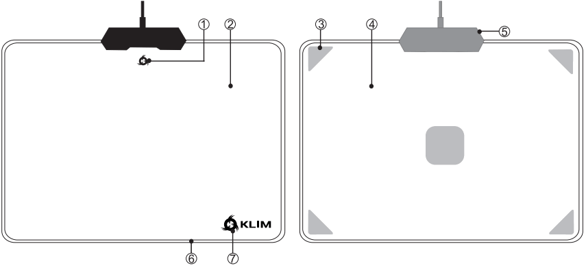 Klim 8541654912 RGB Gaming Mousepad - Overview