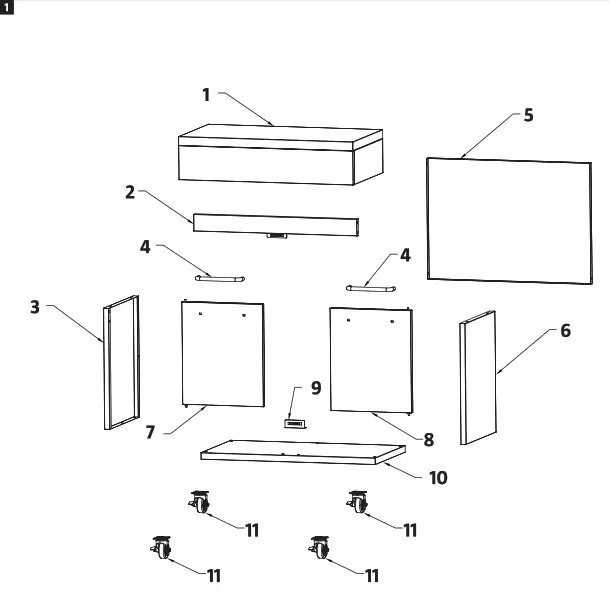 Burns Barkles 014514 Outdoor Kitchen with Cabinet- 1