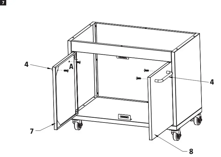 Burns Barkles 014514 Outdoor Kitchen with Cabinet- 7