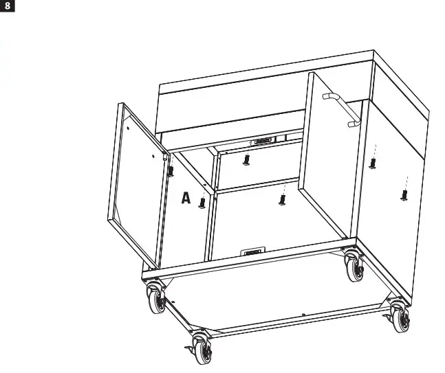 Burns Barkles 014514 Outdoor Kitchen with Cabinet- 8